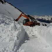 Winter Schneeräumen Bagger