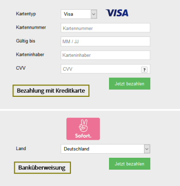 Zahlungsinfo Kochbuch